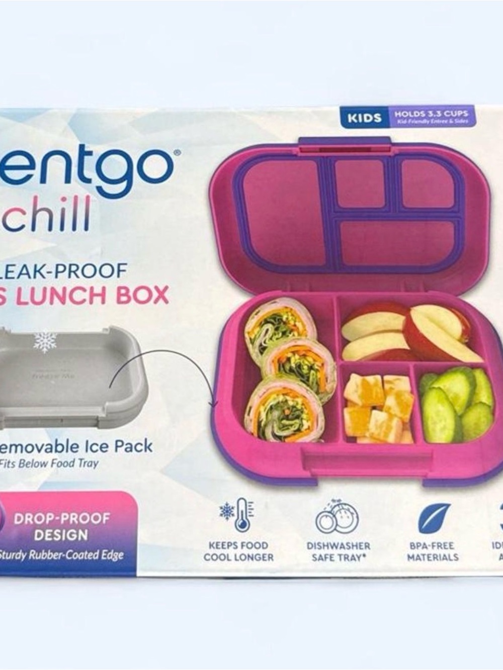 Bentgo Chill Kids Leak-Proof Lunch Box - Pink